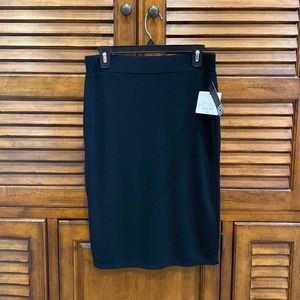 NWT Liz Claiborne black stretch skirt with liner